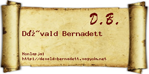 Dévald Bernadett névjegykártya